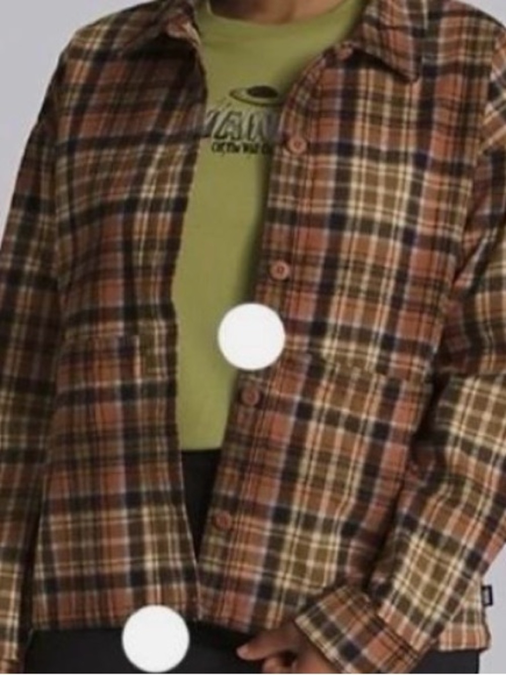 NWT Women's VANS Roadside Flannel Shacket Jacket Brown Plaid Size Medium